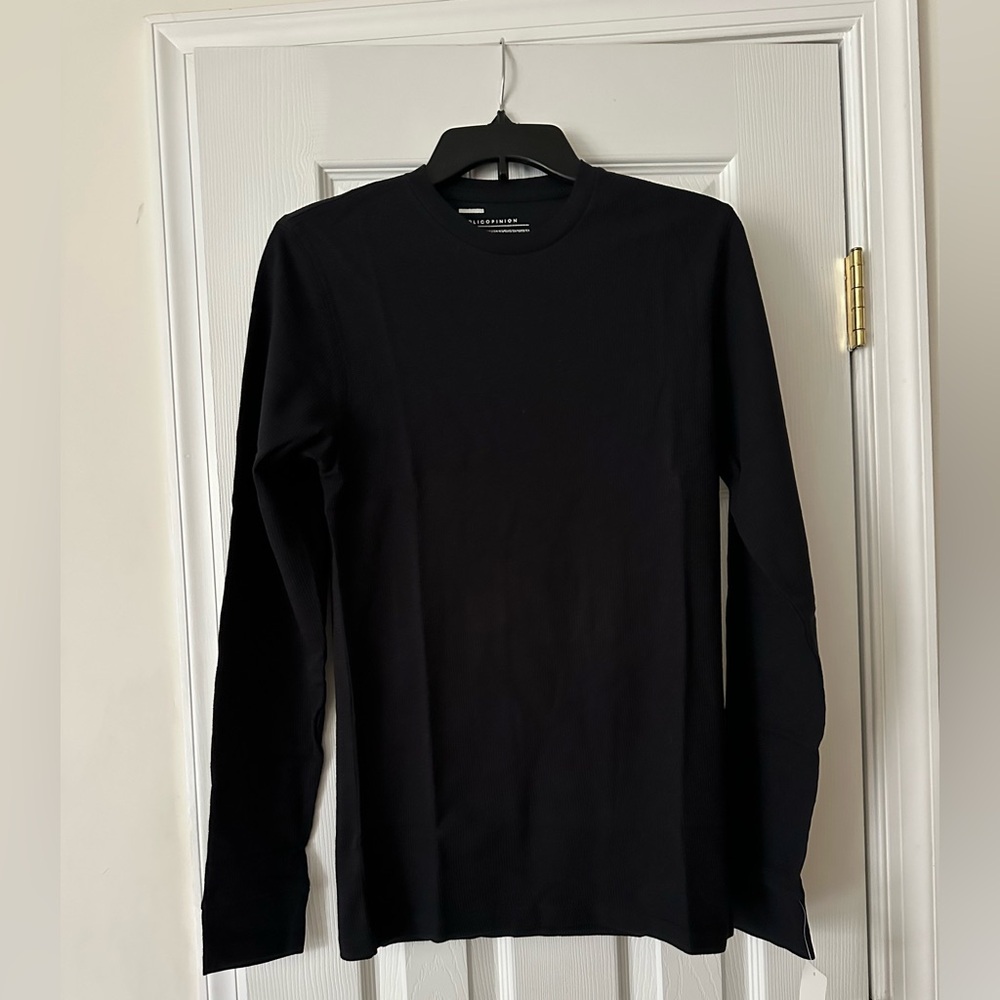 NWT Public Opinion Long Sleeve Thermal Crew SMALL Black
